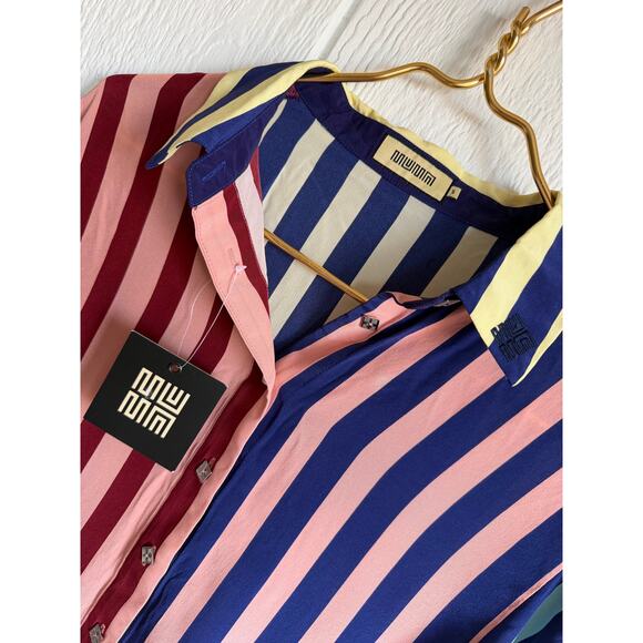 NWT Muma World Striped Oversized Shit, Small $395 - Picture 7 of 9